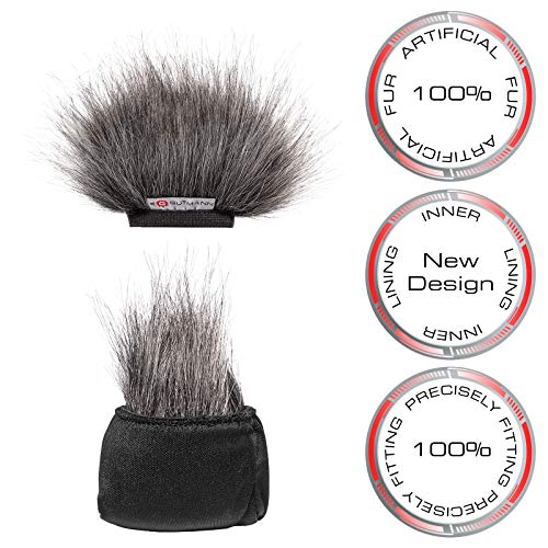 Gutmann Fur Microphone Windshield Windscreen for Tascam DR-07 Premium Edition Grey with Inner Lining
