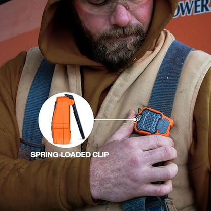 KLEIN TOOLS AEPWS1 Wearable Bluetooth Speaker, Built-in Mic for Hands-Free Music and Calls, Portable, Waterproof IP67, Magnetic and Clip-On Jobsite Mini Speaker
