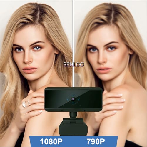 Full HD 1080P Webcam - Webcam for Pc - Auto Focus Webcams - Wide Angle Camera with Built-in Dual Mic for Laptop Computer or Desktop PC, Great for Live Streaming, Calls, Video Conferencing