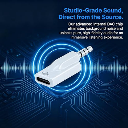 2 Pack USB C to 3.5mm Headphone Jack Adapter, Type C Female to 3.5mm Male Aux Audio Converter Digital DAC Adapter for Microphone Speaker Headset Car Stereo, Compatible with PC Laptop Tablet
