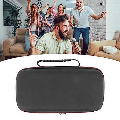 Wireless Microphone Case, Shockproof Drop Proof EVA Zipper Microphone Bag, Carrying Case with Sponge Filling Metal Zipper, Multi Layer Space, Ample Storage Capacity