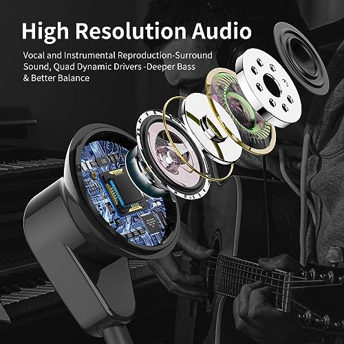 Jelanry 3.5mm Earbuds with Microphone Wired Headphones for Laptop PC, Black | Sport Headset for iPhone 6 6s Samsung A25 A15 S10 Laptop PC Chromebook Switch Airplanes Kindle Fire Kids School Students Gift - color: Black