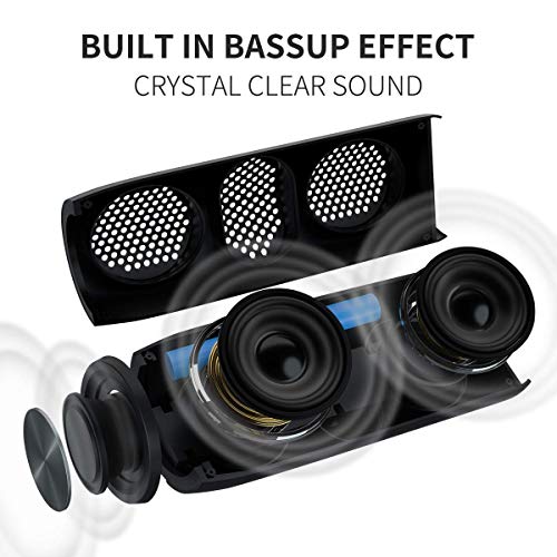 Musibaby M88 Bluetooth Speaker, 40H Playtime, Deep Bass, Black | Compact rechargeable speaker with deep bass, 30H playtime, USB/AUX/TF playback and dual pairing for home or travel. - color: Black
