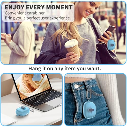 [Secure Lock] TUDIOW for Bose Ultra Open Earbuds Case(2024) | Clear TPU Shockproof Protective Cover for Bose Open Ear Wireless Earbuds Accessories with Cleaning Kit & Keychain(Clear Blue) - color: Clear Blue