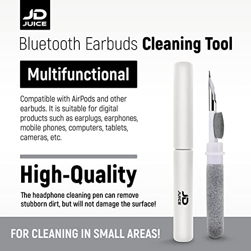 2 Pack - Airpod Cleaning Kit Earbud Cleaning Kit - Phone Cleaning Kit in-Ear Headphones Cleaning Pen Tool, Portable 3-in-1 Laptop Cleaning Kit Electronic Cleaner with a Sponge, Metal Pen Tip