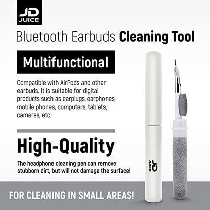 2 Pack - Airpod Cleaning Kit Earbud Cleaning Kit - Phone Cleaning Kit in-Ear Headphones Cleaning Pen Tool, Portable 3-in-1 Laptop Cleaning Kit Electronic Cleaner with a Sponge, Metal Pen Tip