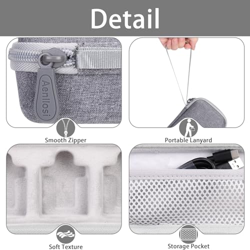 Aenllosi Hard Case for Rode ME/GO III/GO II Dual Channel Microphone, White | EVA hard shell, Water-resistant design, Impact-resistant design, Protective case only - color: White