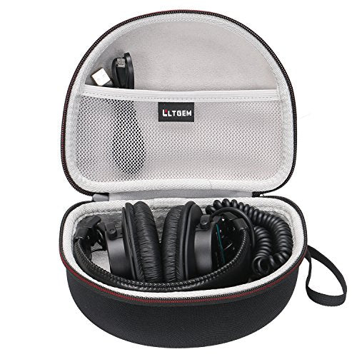 Case for Sony MDR7506 Professional Large Diaphragm Headphone Gray | Hard Carrying Travel Case for Sony MDR7506 Professional Large Diaphragm Headphone - color: 1.Black+Grey