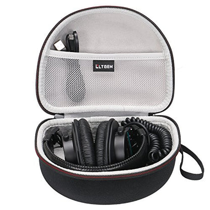 Case for Sony MDR7506 Professional Large Diaphragm Headphone Gray | Hard Carrying Travel Case for Sony MDR7506 Professional Large Diaphragm Headphone - color: 1.Black+Grey