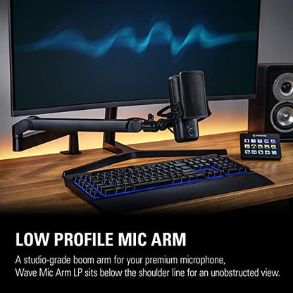 Elgato Wave Microphone Arm LP - Premium Low Profile Microphone Arm with Cable Management (Renewed)