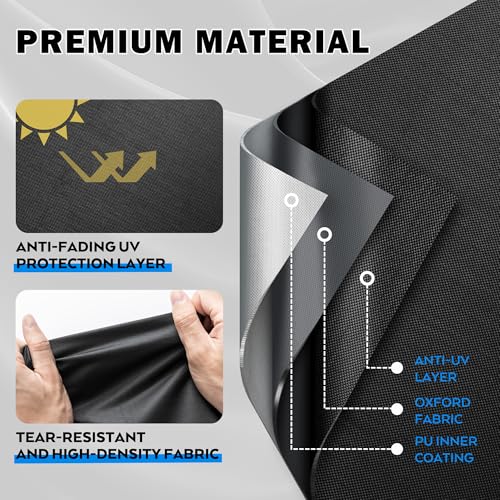 Griddle Cover for BESTFIRE Propane Gas Griddle Charcoal Grill Combo, Flat Grill Cover for BESTFIRE Flat Top Charcoal Gas Grill Combo - size: 53"L x 16"D x 35"H