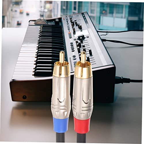 Mikikit 1pc Stereo Male to Adapter Cable for Speakers and Mixers and Practical Audio Equipment Connection Cable