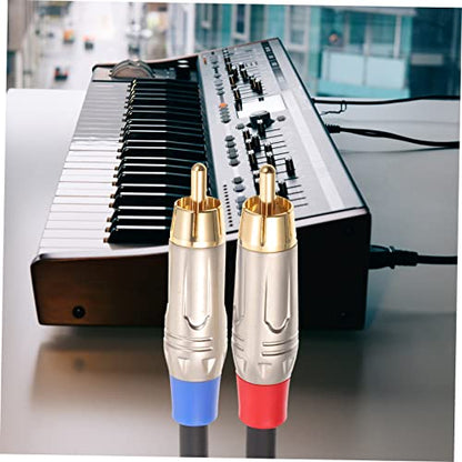 Mikikit 1pc Stereo Male to Adapter Cable for Speakers and Mixers and Practical Audio Equipment Connection Cable