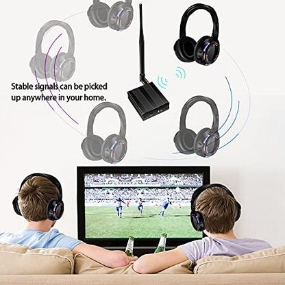 10pcs Bundle Wireless Silent Disco LED Flashing Light Headphones with 1 Transmitter 500m Distance