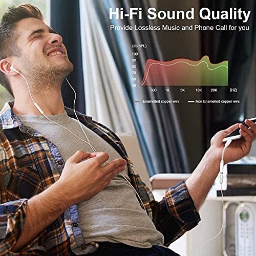 wamaxlink Lightning to 3.5 mm Headphone Jack Adapter Support Phone Call | 2 Pack Apple MFi Certified iPhone 3.5mm Headphones Adapter Support Phone Call, Wire Control for iPhone 14 13 12 11 Pro Max