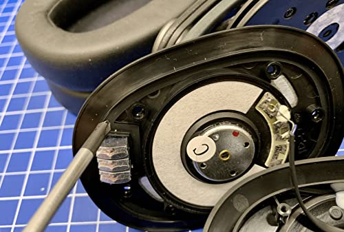 Titanium Diaphragm Headphone Speaker Driver - Compatible with Logitech G Pro X, AKG K371 K361 K545, Sennheiser HD380 PRO, Hyperx Cloud Revolver Headphones - 50mm Diameter, 32 Ohms Impedance