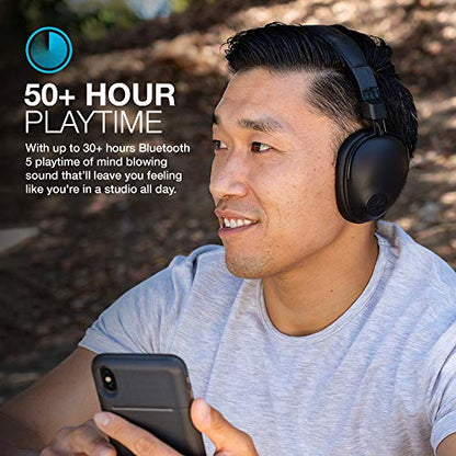 JLab, Studio Pro, Wireless Over Ear Headphones, Bluetooth 5, EQ3 Sound, Foldable, Black