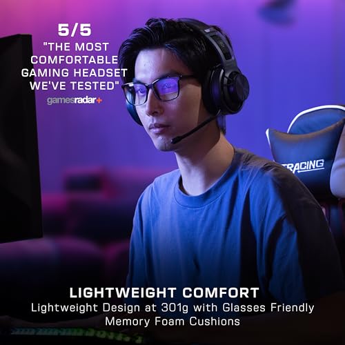 Turtle Beach Atlas Air Wireless Open-Back Headset for PC, PS5, PS4, Mobile | PlayStation, 24-Bit High-Fidelity Audio, Adjustable Mic, Rechargeable 50-Hr Battery, Memory Foam Cushions, Lightweight, Black