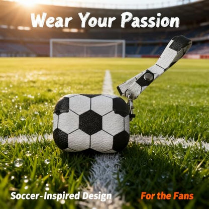 Soccer Ball AirPods Pro 3 Case with Keychain, Leather Texture Protective Cover Compatible with AirPods Pro 3rd Generation (2025), Shockproof Sports Style Case - color: Soccer-05, size: Compatible with Airpods Pro 3(Model A2700/A2931)