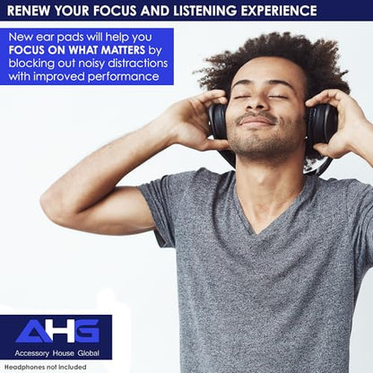 AHG Accessory House Global qc Replacement Ear Pads Cushions Compatible with Bose QuietComfort 35 II / QC35, QCSE, QCSC and QC45 Wireless Headphones (Gray) - Premium Material | Extra Thick | Durable - color: Gray