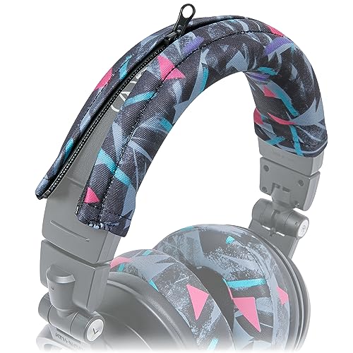 WC BandZ V2 - Headband Cover for Audio Technica ATH M50X & M50XBT | Made by Wicked Cushions | Also fits ATH M50, M40X & More, Machine Washable, No More Flaking Leather | 90's Black - color: 90's Black