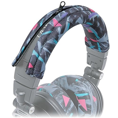 WC BandZ V2 - Headband Cover for Audio Technica ATH M50X & M50XBT | Made by Wicked Cushions | Also fits ATH M50, M40X & More, Machine Washable, No More Flaking Leather | 90's Black - color: 90's Black