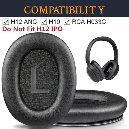 SOULWIT Earpads for Mpow (H12/H10/RCA H033C) - Black