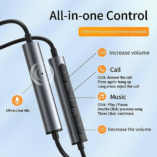BENEWY Wired Earbuds 3.5mm Magnetic Earphones with Microphone Headphones | Noise lsolating, Clear Stereo, Ergonomic Design for iPhone, iPad,Smartphone, MP3 Players, Laptops and Other Audio Devices - color: Black