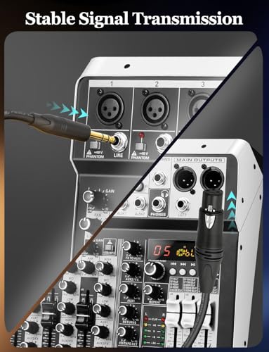 Superbat 6.35mm to XLR Female Stereo Audio Cable 2FT Belden 1813A Shielded Balanced TRS to XLR Cable for Bass Guitar, Microphone, Speaker,Noise-Free Pro Audio 2-Pack - size: 2ft, style: 6.35mm TRS to XLR Female