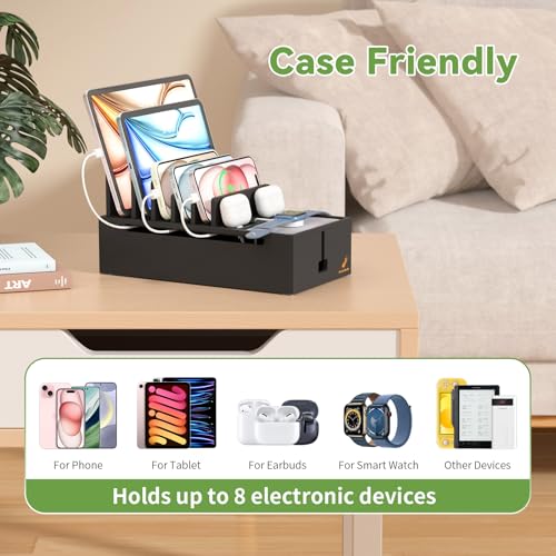 Pezin & Hulin Bamboo Cable Management Box, No Power Adapter -Black - color: Black