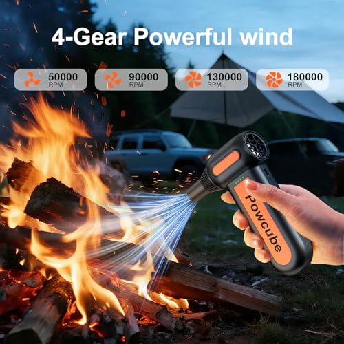 2-in-1 Compressed Air Duster 180000RPM Powerful Motor, Cordless Vacuum Cleaner with 10,000mAh Battery, Portable Electric Air Duster, Dust Blower for Computer, Keyboard, Outdoor, House, Car and Office