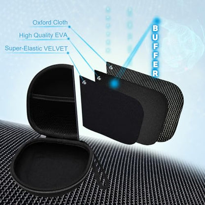 Kid Headphones Case for iClever/Acer/JoySpark Etc Headphone,Black,Case Only | for iClever BTH12 HS19 BTH20 BTH22 BTH26/Candy Bila/Acer/JBL/MIDOLA/JoySpark/JLab/ADOOPE/Spiderman/EarFun/ Etc Kids Headphone - color: Black