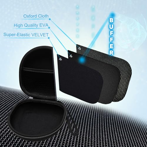 Headphone Case for JLab/Beats/TOZO/JBL/BERIBES/Picun Etc Headphones, Black | for JLab JBuds Lux ANC/Go Lux ANC, Beats Studio Pro/Solo 4 3,TOZO HT3,KVIDIO Etc Headphone, Hard Shell Case for Travel Home - color: Black