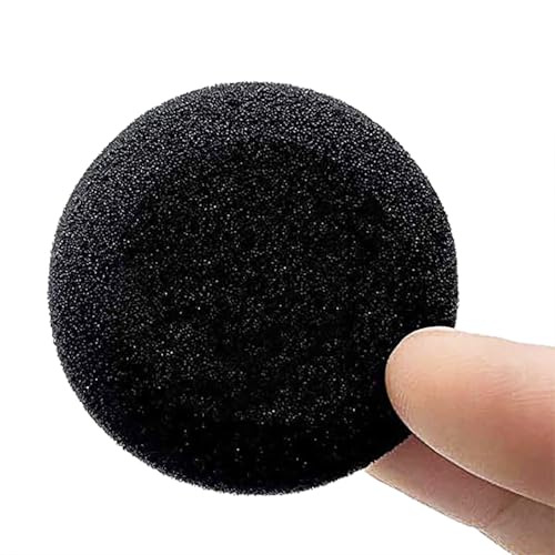 10PCS Ultra Soft Ear Pad Foam Covers Rollable for Storage 2.4 Inches for Standard Size Office Phone Headsets Head Mounted in-Ear Black