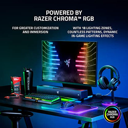 Razer Leviathan V2, Multi-Driver PC Gaming Soundbar w/Subwoofer, Black - color: Black, size: V2