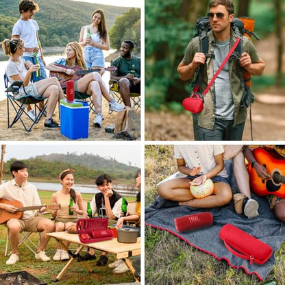 Hard Case for JBL Flip 7 Portable Wireless Bluetooth Speaker - color: Red Case