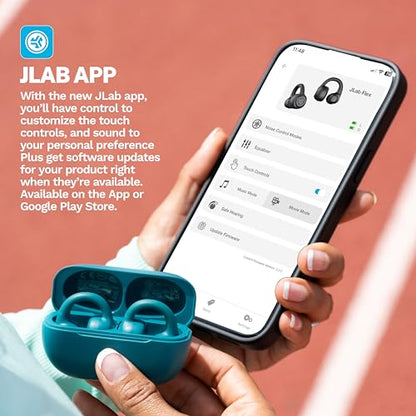 JLab, Flex, Open Ear Earbuds, Clip On Wireless Bluetooth Earbuds, Open Ear Headphones, Teal - color: Teal