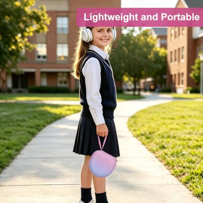 Kids Headphone Case for Candy Bila/Acer Gradient Pink(Case Only) | for iClever BTH12 HS19 BTH20 BT22/JBL junior 320/JoySpark/ADOOPE/Voopwink/MIDOLA/EarFun/IMYB/noot Products Kids Headphones - color: Gradient Pink