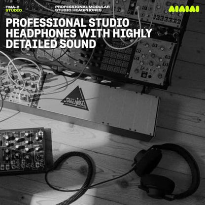 AIAIAI TMA-2 Studio Wired Black Over-Ear Headphones, Alcantara Memory Foam - style: TMA-2 Studio