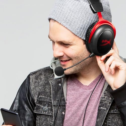 Mic for HyperX Cloud III & Cloud 3 Wired Wireless Gaming Headsets, 3.5mm | Detachable Noise Cancelling Microphone Boom for PC, Xbox One, PS4, PS5