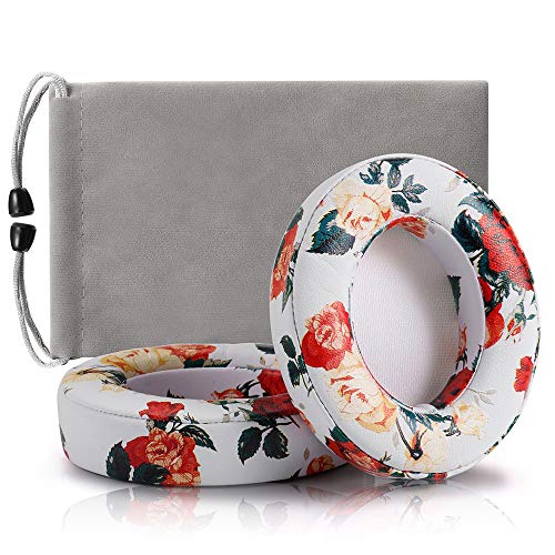 Replacement Ear Cushion Pads Cover Compatible with Beats Studio 2.0 and Studio 3.0 Over Ear Headphones 1 Pair(Floral White) - color: Floral White