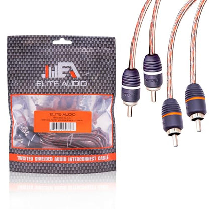 EA-RCA3 Standard 2-Ch RCA Cable - 3ft. Male to Male Twisted Wire Pair with Noise Reduction - size: 3'
