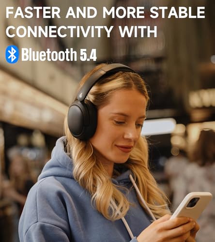 Edifier W800BT Pro Hybrid Active Noise Cancelling Headphones - Hi-Res Audio - AI Call Noise Cancellation - 45H Playtime - Fast Charging - Foldable - Wireless Over-Ear Bluetooth 5.4 Headphones - Black - color: Black