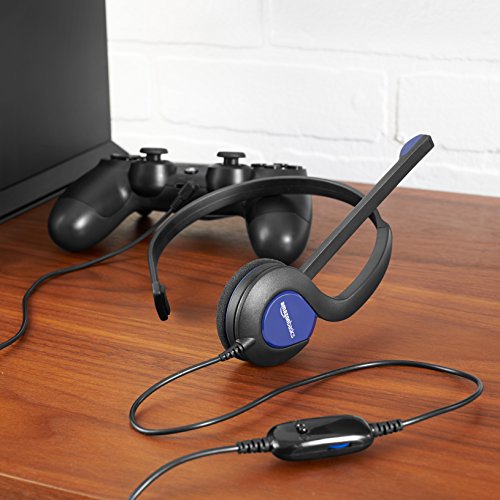 Amazon Basics Chat Headset for Xbox One, PS4 and PC - Blue