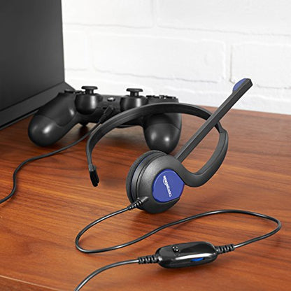 Amazon Basics Chat Headset for Xbox One, PS4 and PC - Blue