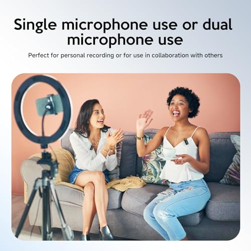 Wireless Lavalier Microphone with AI Noise Reduction & Voice Changer-Plug-and-Play, Mini Portable, Wireless Transmission for iPhone/Android Vlogging, Interviews & Live Streaming - color: M3