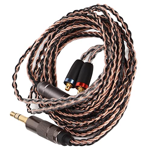 Keenso MMCX 3.5mm Earphone Cable OFC 8 Core Replacement Headphone Wire for, Low Loss Audio Cable for Exercise Enthusiasts