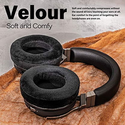 TRANSTEK Earpads Compatible with Virtuoso RGB Wireless SE Gaming Headset - Memory Foam Earcups - Velour Ear Cushions I Black
