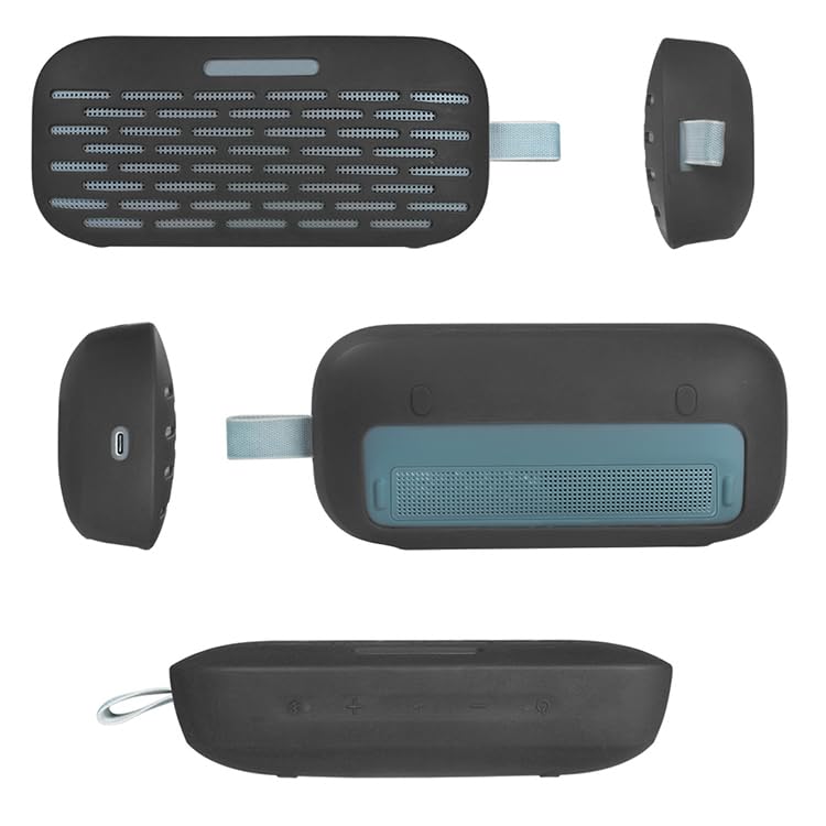 Silicone Protective Case Cover Sleeve Shell for Bose Soundlink Flex Speaker Frame Case Bag Skin Box Accessories - color: Black