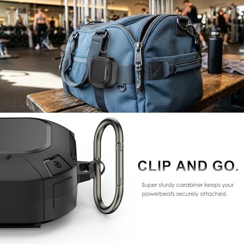 for Beats Powerbeats Fit Case Cover with Safety Lock & Phone Stand - color: Black, size: Beats Powerbeats Fit